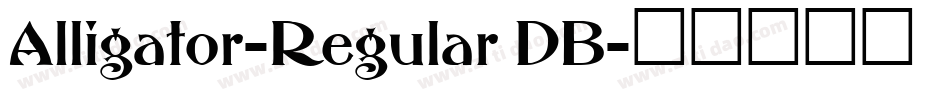 Alligator-Regular DB字体转换